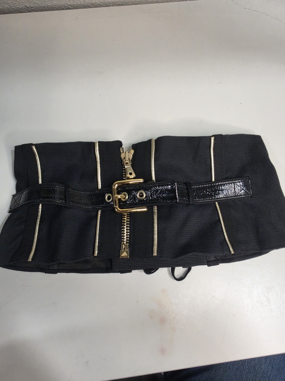 Dolce & Gabbana Black Belt Bag with Gold Hardware